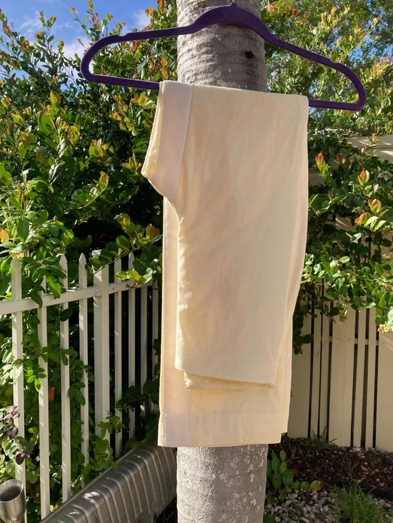 Versace Cream Satin Jacket with Black Logo Patch - Picture 6 of 7